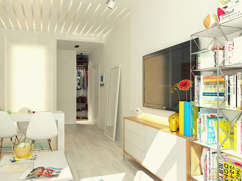Interiorul unui mic apartament studio