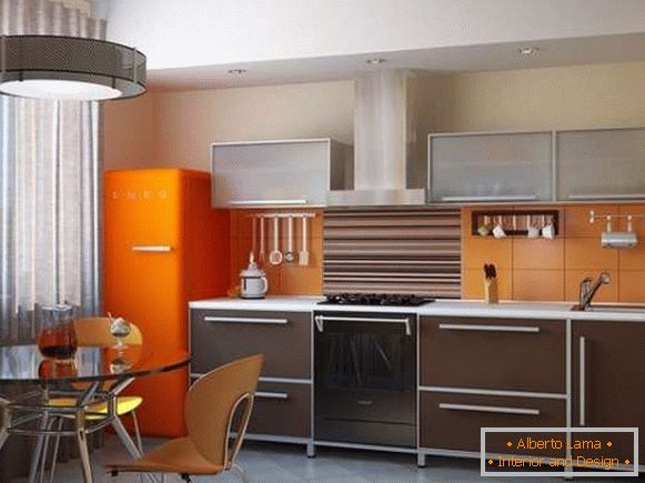 Interiorul modern al bucătăriei într-o casă privată
