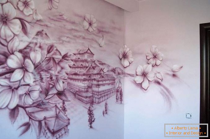 Cum să decorezi un perete cu pictat manual - idei cu o fotografie