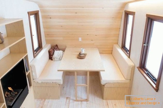 Mini-casa confortabila: o fotografie din Ontario - decoratiuni din lemn