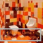 Culori strălucitoare în designul toaletei