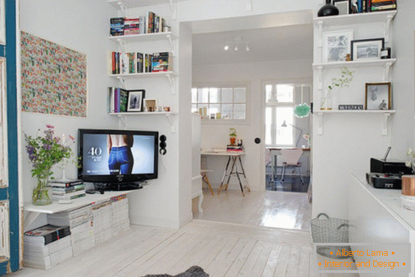 Interiorul unui apartament mic din Stockholm
