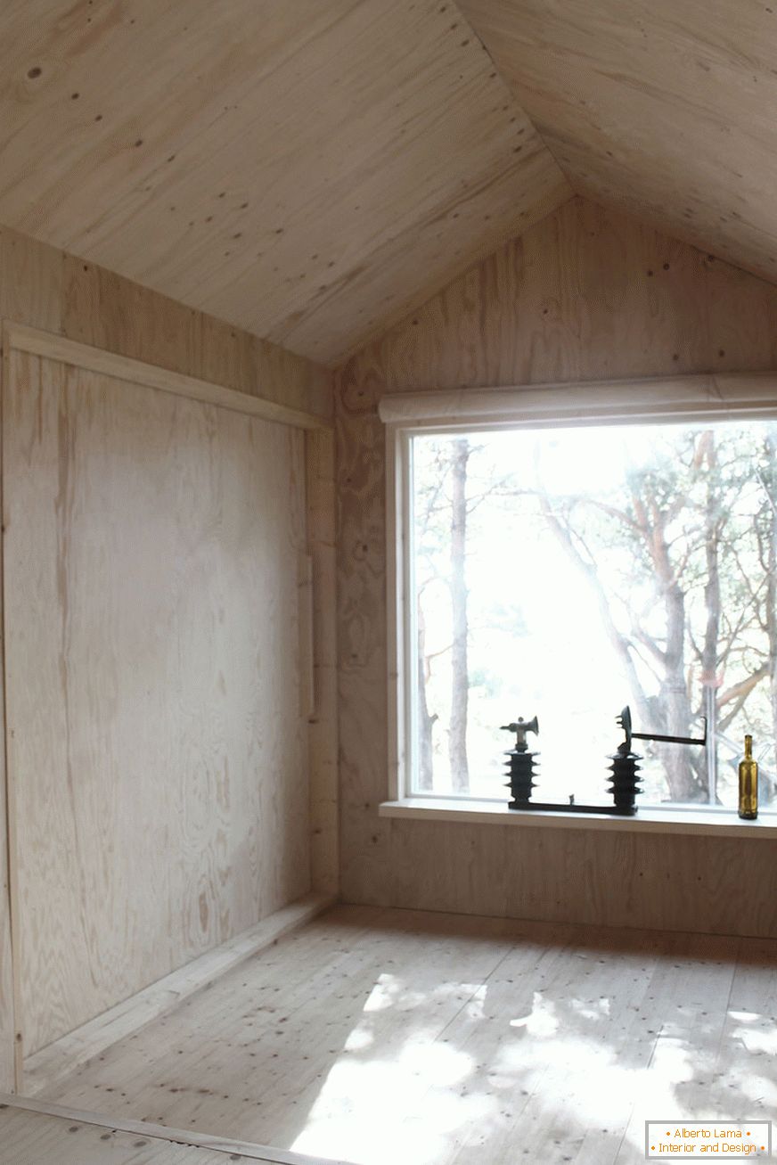 Интерьер мини-дома Cabina Ermitage в Швеции