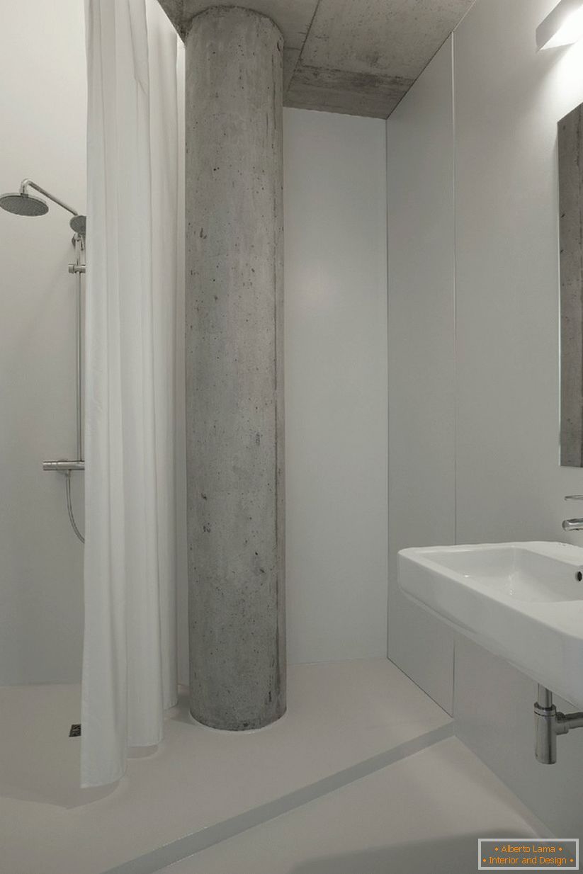 Designul interior al sălii de duș