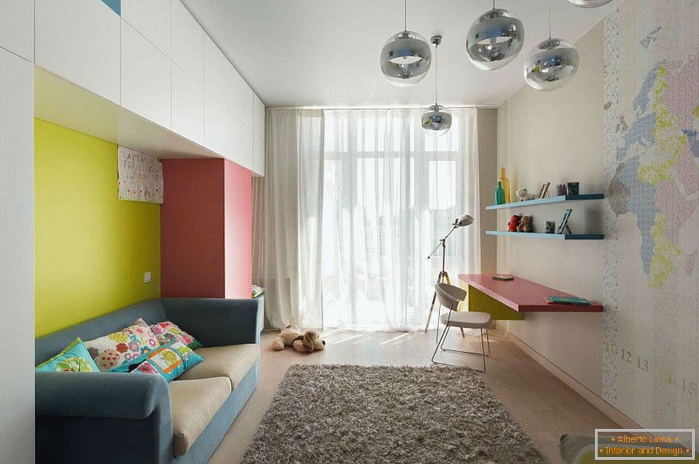 Designul unei camere înguste pentru copii