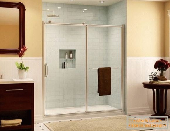 uși glisante de sticlă pentru duș, fotografie 1