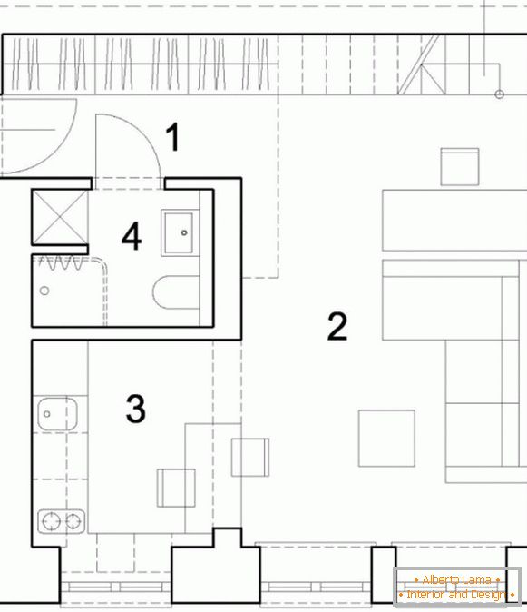 Amenajarea primului nivel al unui apartament pe două nivele