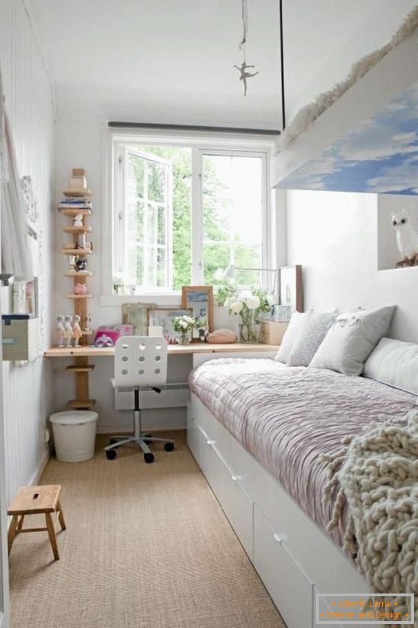 Dormitor în culoarea albă
