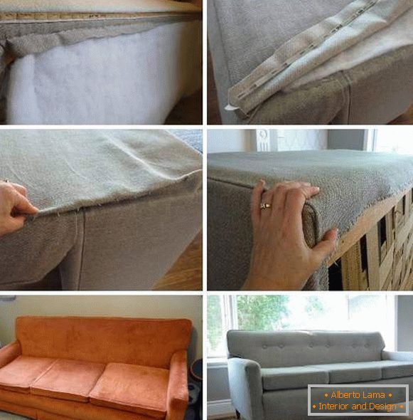 Repararea și restaurarea mobilierului tapițat - o canapea extensibilă