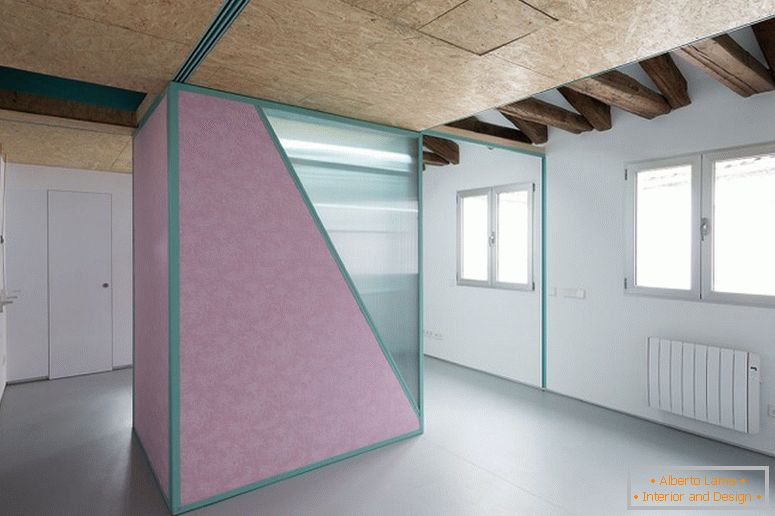 Proiect de apartament uimitor: o cameră convertibilă în formă pliată