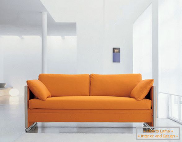 Canapea moale din portocaliu