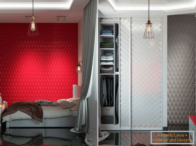 Un roșu bogat în designul dormitorului