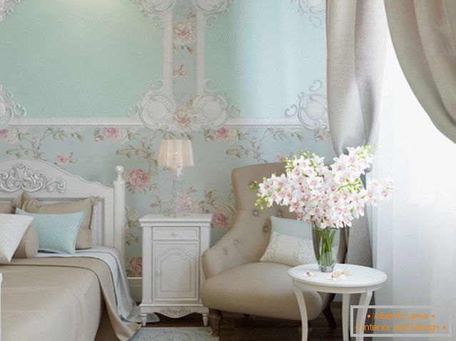 Fermecător stil Provence în decor dormitor