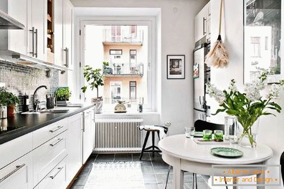 Designul bucătăriei într-un apartament cu două camere, în stil scandinav