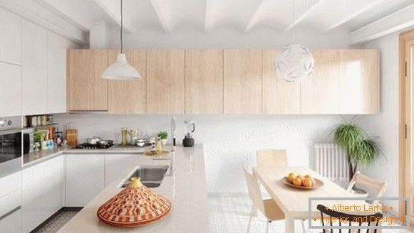 frumos-apartament în bucătărie în stil scandinav