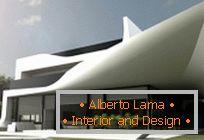 Arhitectura modernă: o casă cu două etaje în Madrid, în stilul Sci-Fi