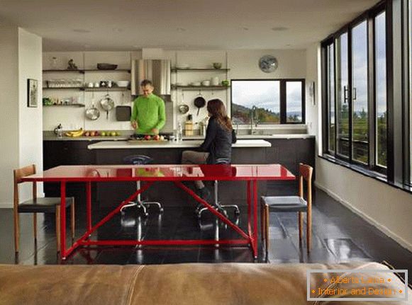 bucătărie într-un stil modern în casă, fotografie 20