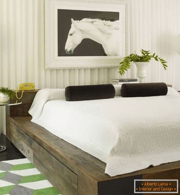 Design modern dormitor 2016 în alb și cu decor neobișnuit