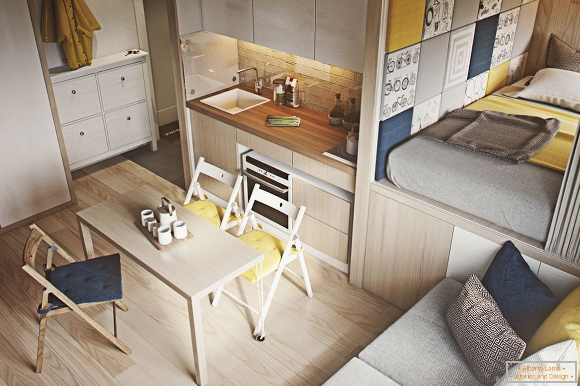 Design interior modern al unui apartament mic
