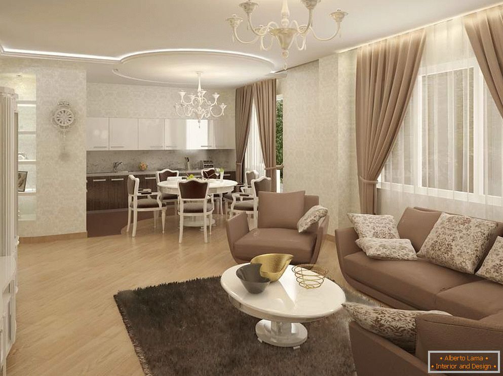 Proiectarea bucătăriei în apartament într-un stil clasic