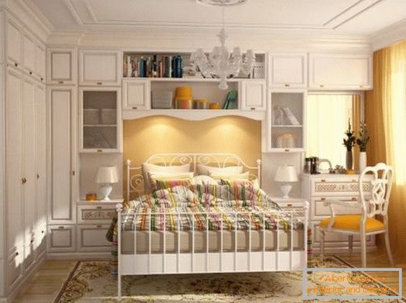 Dulap în dormitor în stilul de Provence - built-in mobilier Photo