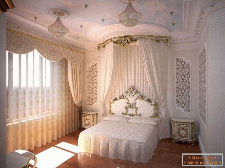 Design-design-dormitor în stil baroc-