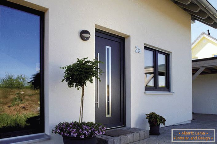 Usile metalice de intrare în stil Art Nouveau pentru o casă privată sunt o soluție funcțională și atractivă din punct de vedere estetic.