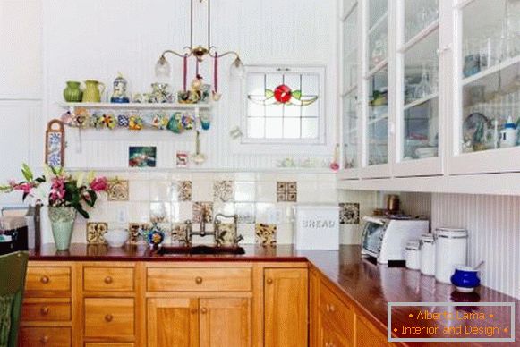 Stilul Boho în interiorul bucătăriei - fotografie de design frumos