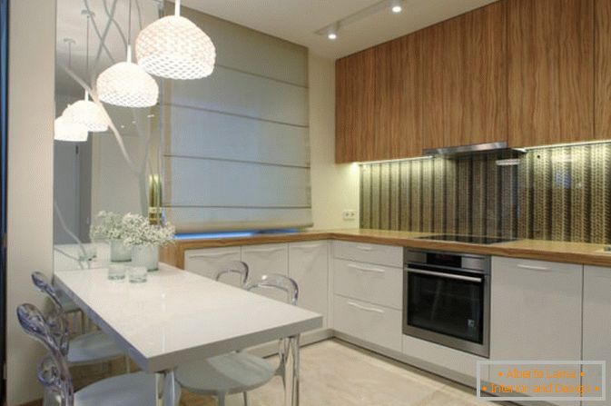 Bucătărie elegant apartament cu o cameră