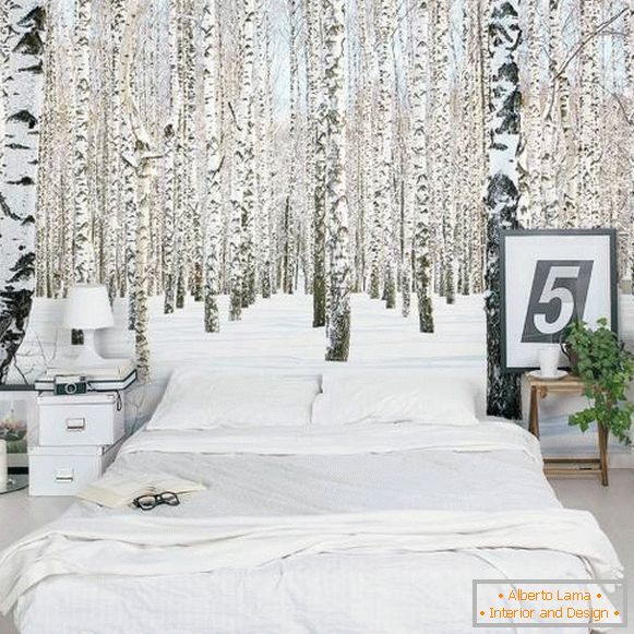 Imagini de fundal pentru un dormitor Birches