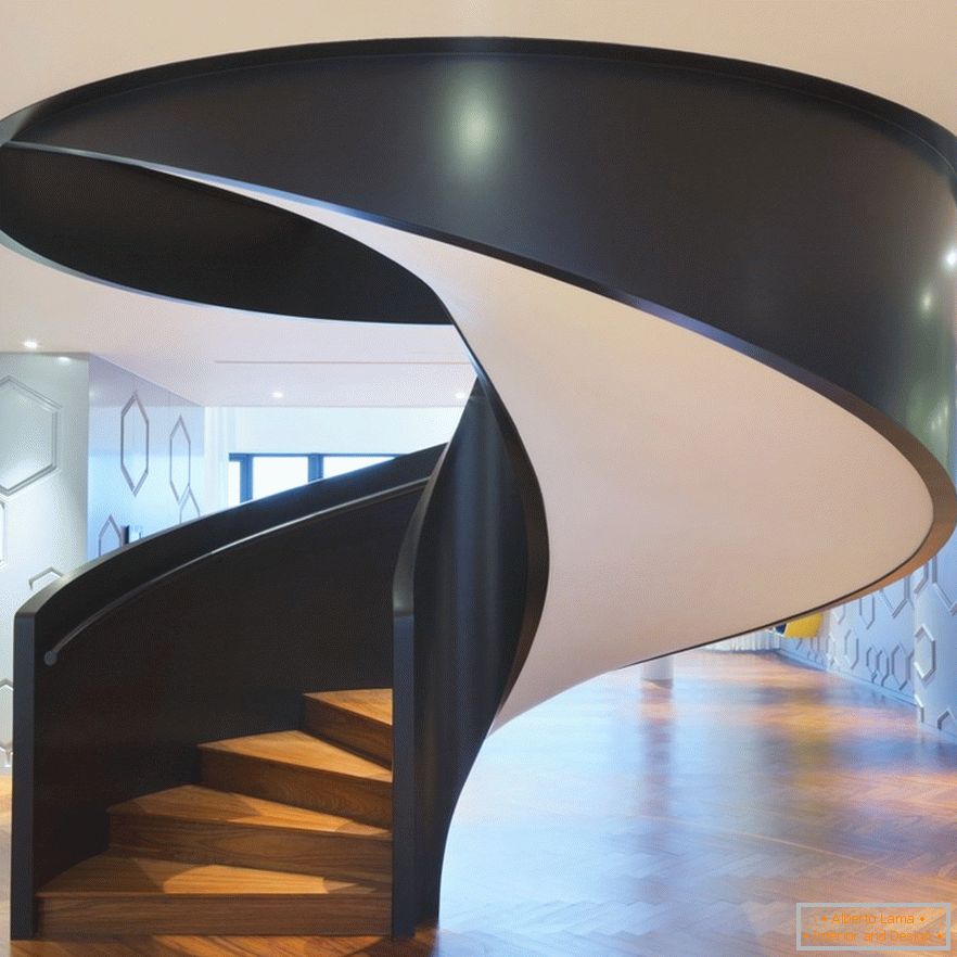 Scară spirală a unui apartament studio elegant din Beijing