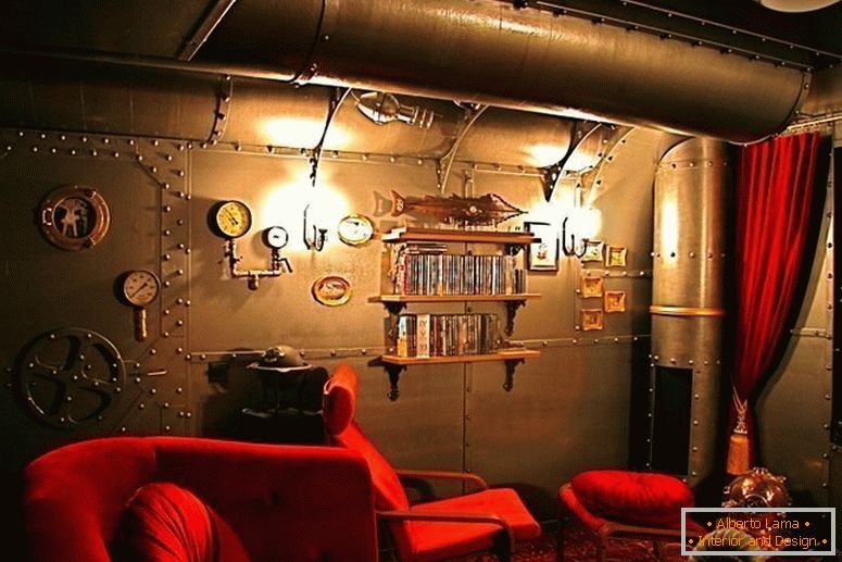 Interiorul Steampunk