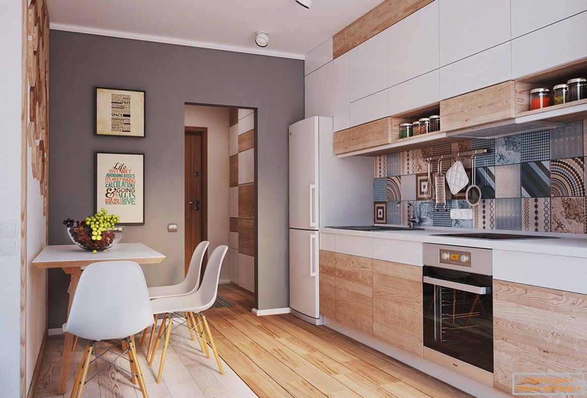 Bucătărie într-un mic apartament modern