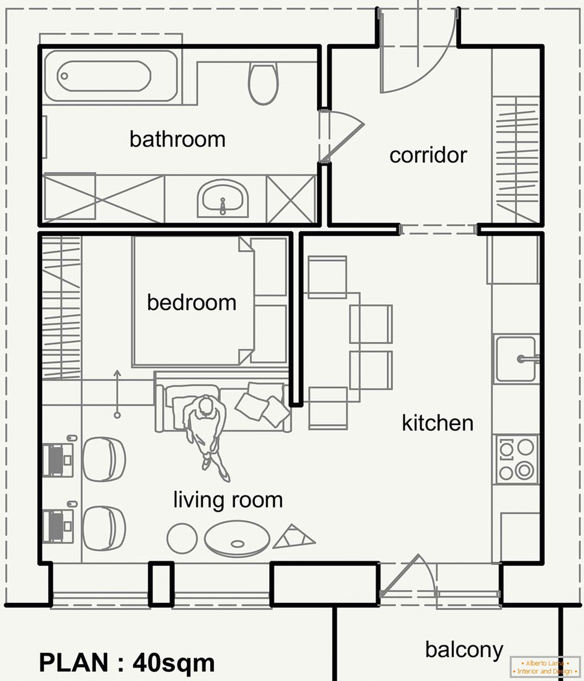 Amenajarea unui mic apartament modern