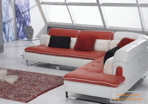 Modular canapea moale din colț într-un stil modern