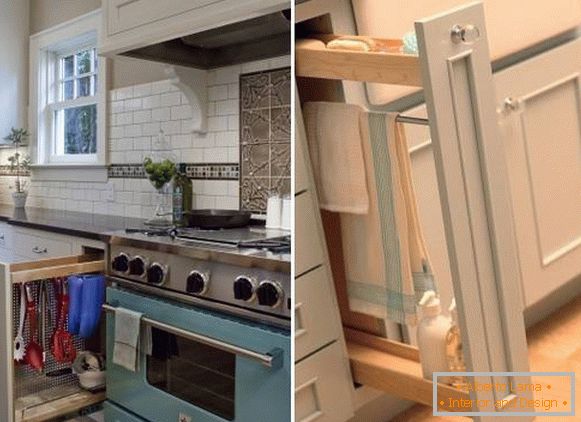 Sertare și dulapuri verticale pentru bucătărie