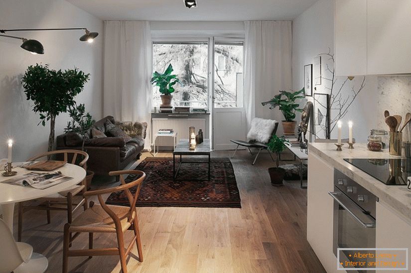 Design interior al unui apartament în Suedia