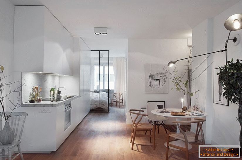 Design interior al unui apartament în Suedia