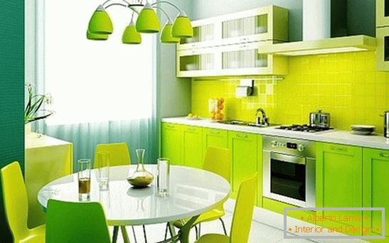 Culoare accentuată în designul bucătăriei
