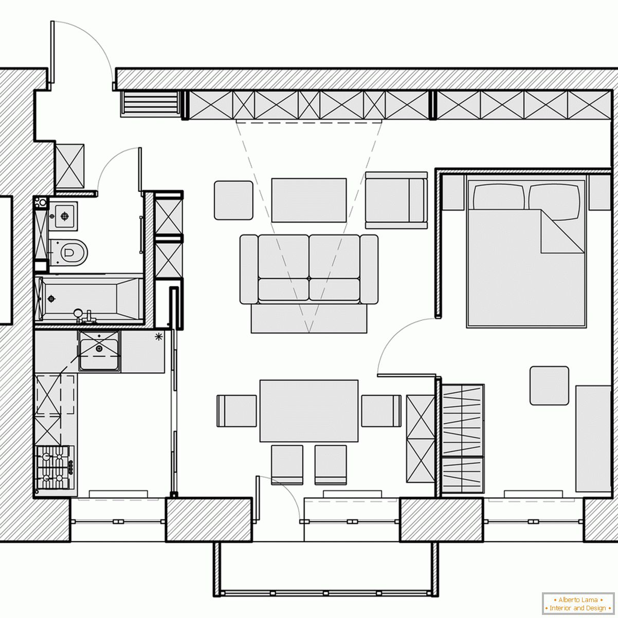 Amenajarea unui mic apartament studio - фот 3