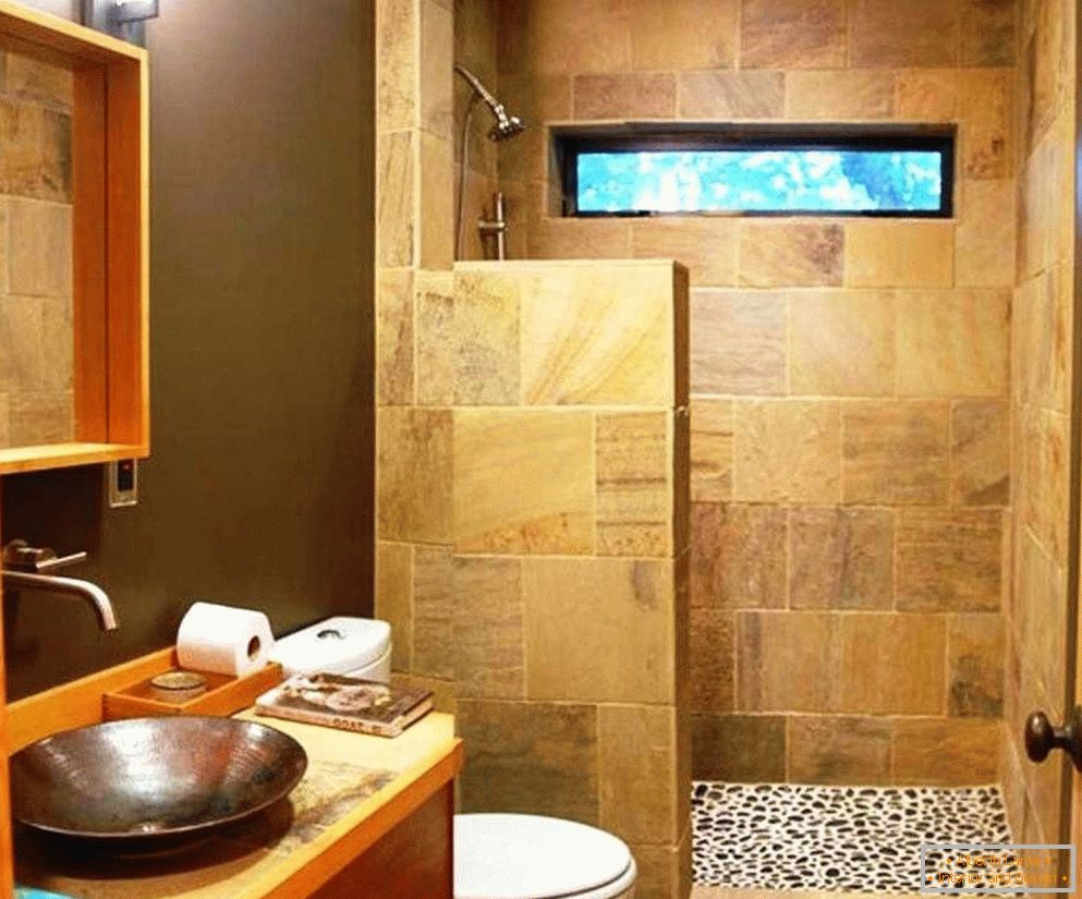 Cabină de duș din piatră artificială