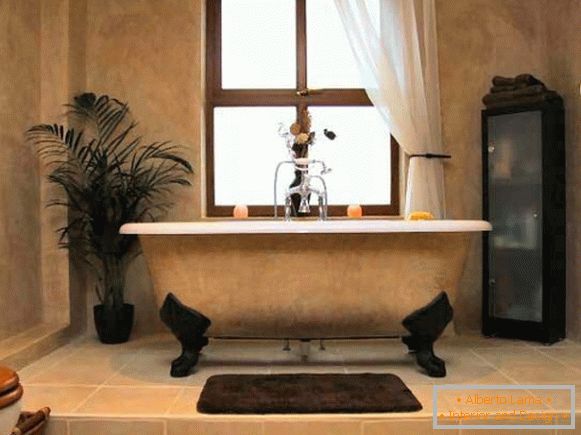 Stucco venețian în fotografia de la baie