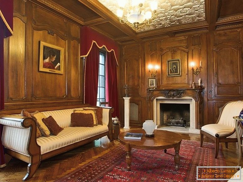 Stilul victorian în interiorul camerei de zi
