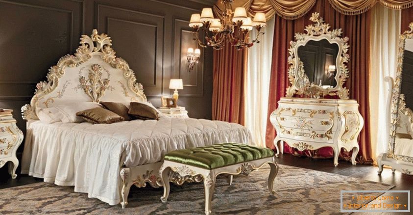 Dormitor interior în stil victorian