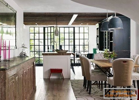 Design bucătărie și sufragerie într-o casă privată modernă