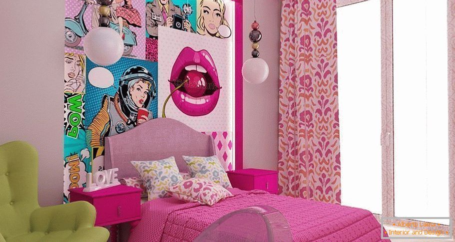 Dormitorul в стиле поп-арт