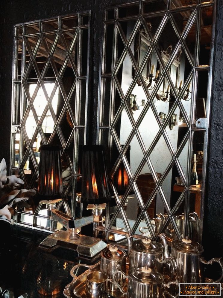 Panoul de oglindă de pe perete - 55 de fotografii de idei în