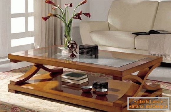 masă de cafea din lemn, fotografie 2